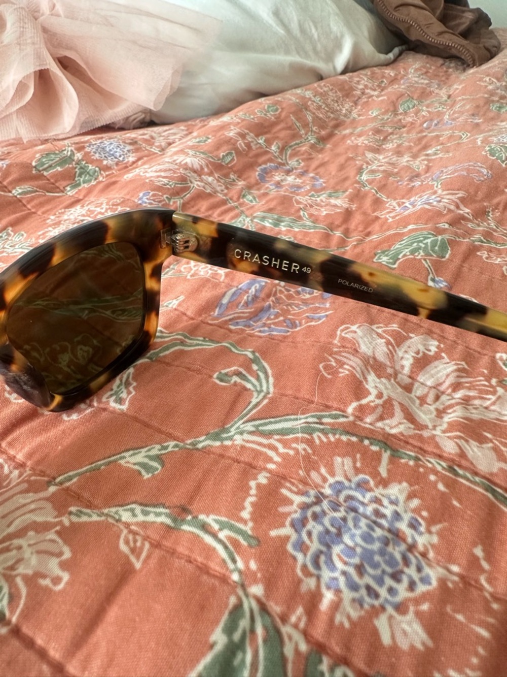 Crasher 49mm Tortoise Sunglasses - Grey Polarized - Picture 3 of 13